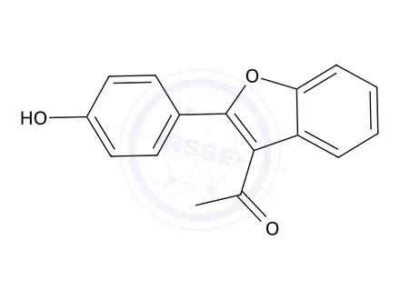 Chemical structure of 1-(2-(4-Hydroxyphenyl)benzofuran-3-yl)ethanone
