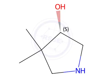 Chemical structure of (3S)-4,4-diMethyl-3-Pyrrolidinol