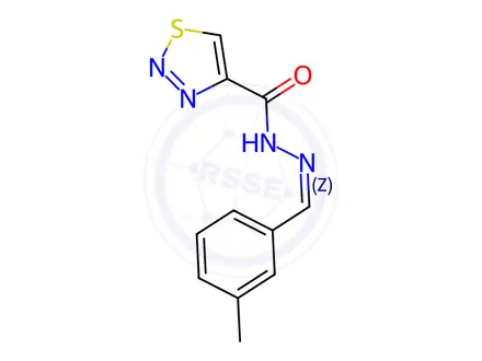 Chemical structure of N-[(Z)-(3-Methylphenyl)methylidene]-1,2,3-thiadiazole-4-carbohydrazide