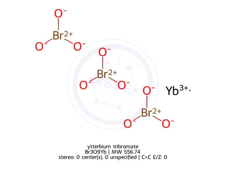 Chemical structure of ytterbium tribromate