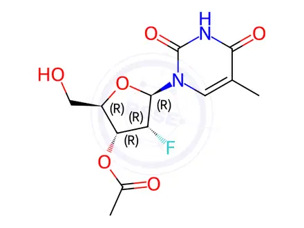Chemical structure of 3-O-ACETYL-2-FLUORO-THYMIDINE