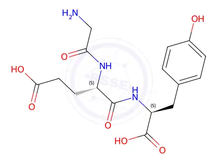 Chemical structure of Glycyl-glutamyl-tyrosine