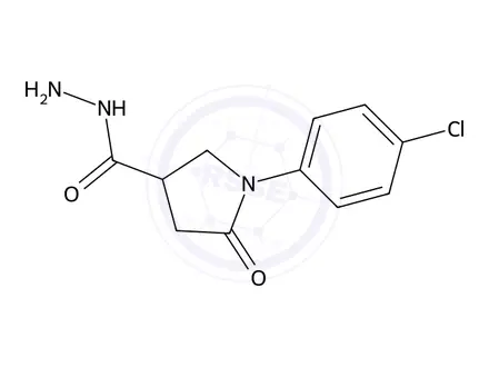 Chemical structure of 1-(4-Chlorophenyl)-5-oxopyrrolidine-3-carbohydrazide