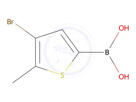 Chemical structure of 4-Bromo-5-methylthiophene-2-boronic acid