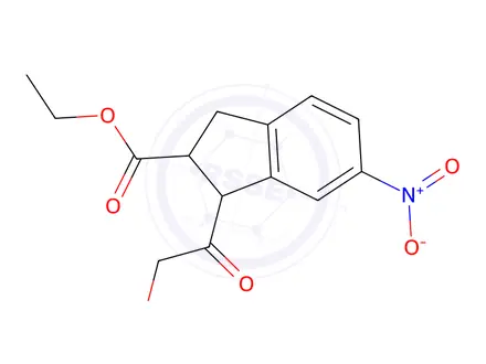 Chemical structure of Ethyl 1-(2-methoxyacetyl)-6-nitro-2,3-dihydro-1H-indene-2-carboxylate