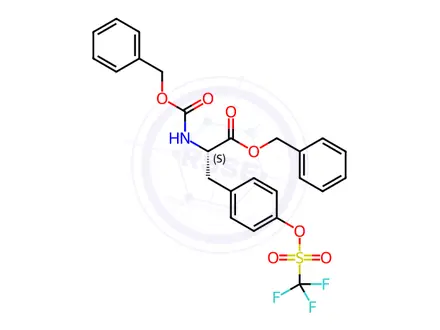 Chemical structure of Cbz-L-Tyrosine benzyl ester triflate