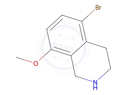 Chemical structure of 5-Bromo-8-methoxy-1,2,3,4-tetrahydroisoquinoline