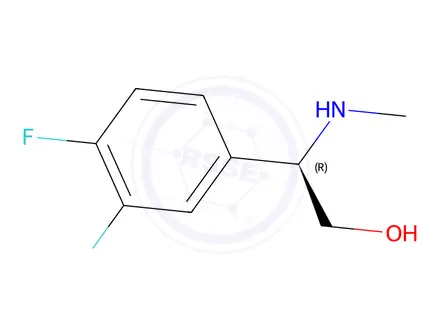Chemical structure of (R)-2-(3,4-difluorophenyl)-2-(methylamino)ethan-1-ol