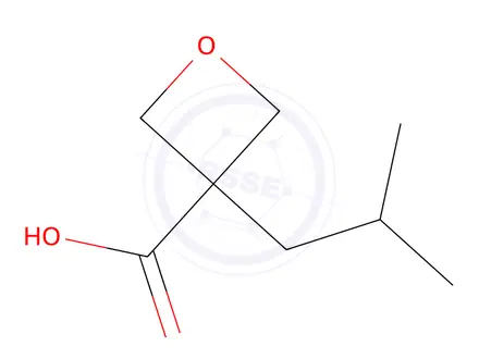 Chemical structure of 3-(2-Methylpropyl)oxetane-3-carboxylic acid
