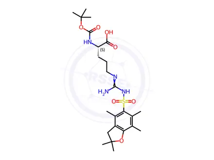 Chemical structure of Boc-Arg(Pbf)-OH