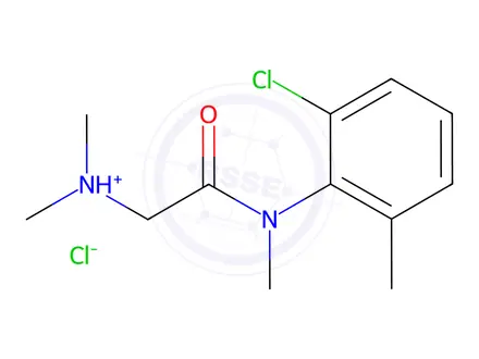 Chemical structure of Acetamide, N-(2-chloro-6-methylphenyl)-2-(dimethylamino)-N-methyl-, hydrochloride (1:1)