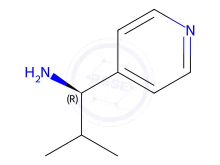 Chemical structure of (R)-2-methyl-1-(pyridin-4-yl)propan-1-amine