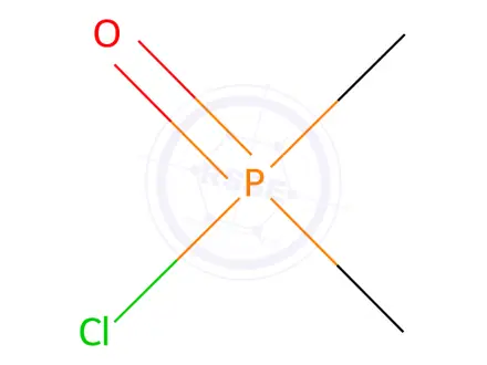 Chemical structure of Dimethylphosphinic Chloride (BSC)