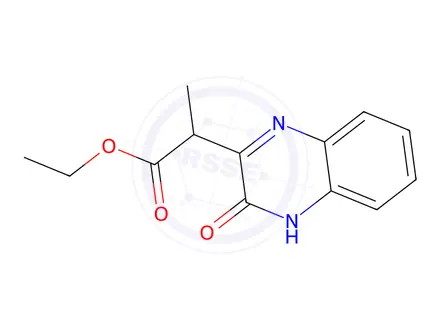 Chemical structure of Ethyl 2-(3-oxo-3,4-dihydroquinoxalin-2-yl)propanoate