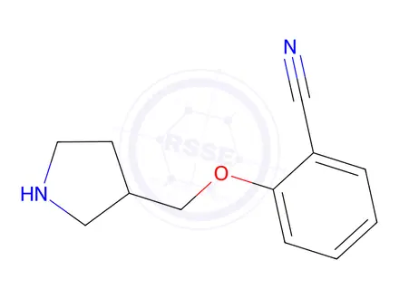 Chemical structure of 2-(Pyrrolidin-3-ylmethoxy)benzonitrile