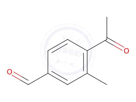 Chemical structure of Benzaldehyde, 4-acetyl-3-methyl-
