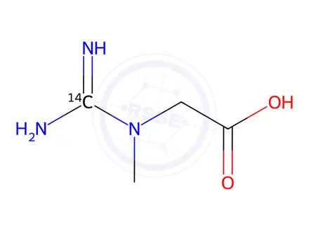 Chemical structure of Creatine-14C