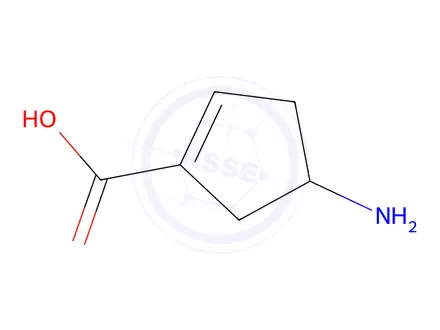 Chemical structure of 4-Aminocyclopent-1-ene-1-carboxylic acid