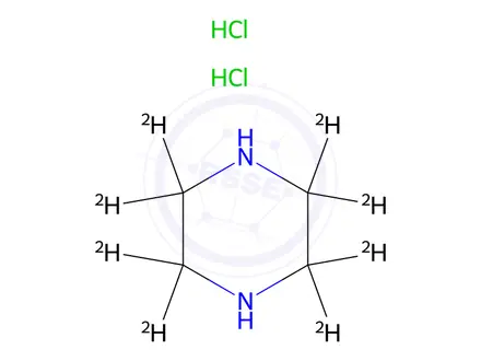 Chemical structure of Trimetazidine Hydrochloride Impurity 7-d8