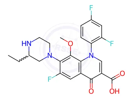 Chemical structure of Temafloxacin Impurity 132