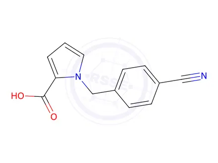 Chemical structure of 1-[(4-cyanophenyl)methyl]-1h-pyrrole-2-carboxylic acid