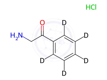 Chemical structure of α-Aminoacetophenone-d5 Hydrochloride