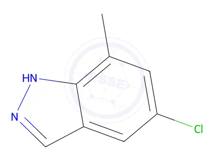 Chemical structure of 5-Chloro-7-methyl-1H-indazole