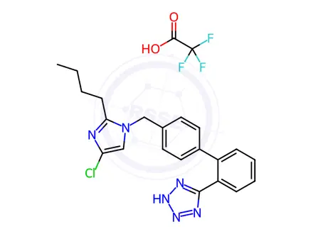 Chemical structure of Deshydroxymethyl Losartan trifluoroacetic acid salt