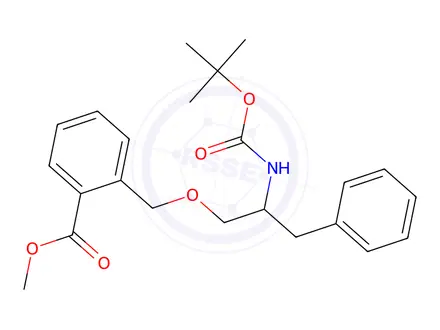 Chemical structure of Methyl 2-((2-((tert-butoxycarbonyl)amino)-3-phenylpropoxy)methyl)benzoate