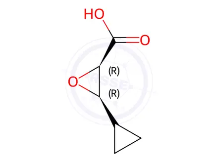 Chemical structure of cis-(2R,3R)-3-Cyclopropyloxirane-2-carboxylic acid