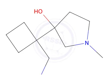 Chemical structure of 3-(1-(Aminomethyl)cyclobutyl)-1-methylpyrrolidin-3-ol