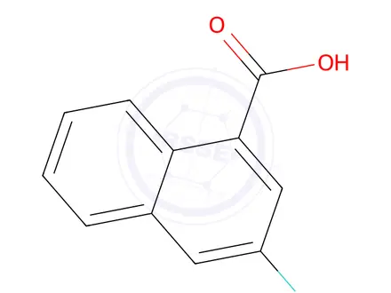 Chemical structure of 3-fluoronaphthalene-1-carboxylic Acid