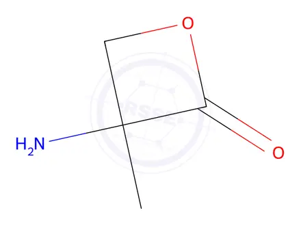Chemical structure of 2-Oxetanone,3-amino-3-methyl-(9CI)