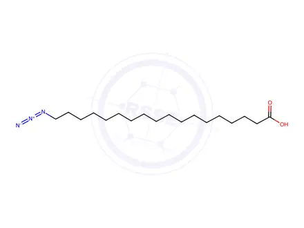 Chemical structure of 18-Azido-stearic acid