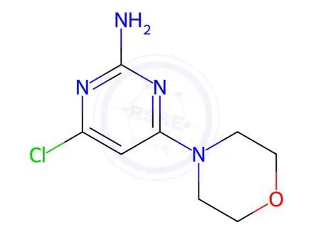 Chemical structure of 4-Chloro-6-morpholin-4-yl-pyrimidin-2-ylamine