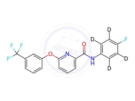 Chemical structure of Picolinafen-d4 (4-fluorophenyl-d4)