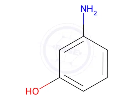 Chemical structure of 3-Aminophenol in methanol