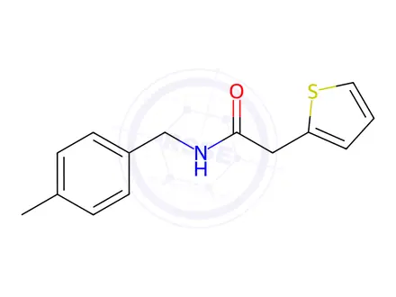 Chemical structure of n-[(4-methylphenyl)methyl]-2-(thiophen-2-yl)acetamide