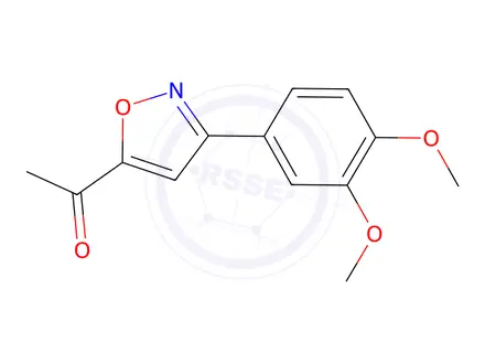 Chemical structure of 1-(3-(3,4-Dimethoxyphenyl)isoxazol-5-yl)ethanone
