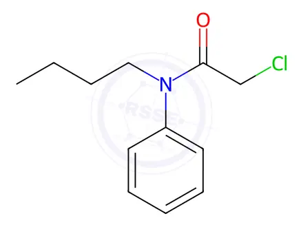 Chemical structure of N-butyl-2-chloro-N-phenylacetamide