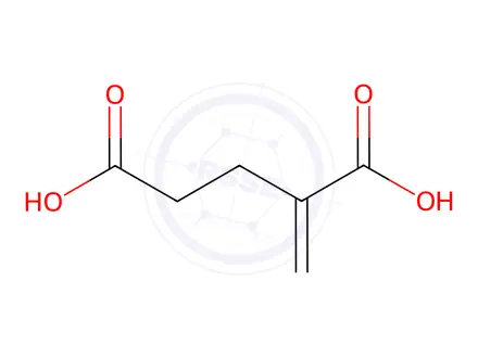 Chemical structure of 2-Methyleneglutaric Acid