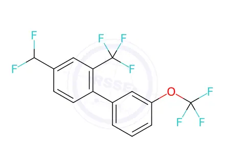 Chemical structure of 4-(Difluoromethyl)-3'-(trifluoromethoxy)-2-(trifluoromethyl)-1,1'-biphenyl