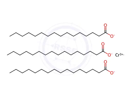 Chemical structure of chromium(3+) palmitate