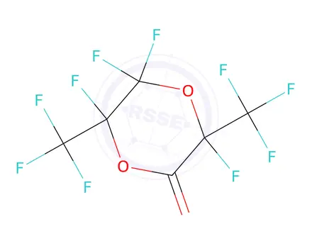 Chemical structure of 3,5,5,6-Tetrafluoro-3,6-bis(trifluoromethyl)-1,4-dioxan-2-one