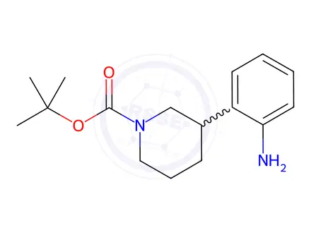 Chemical structure of tert-Butyl 3-(2-aminophenyl)piperidine-1-carboxylate