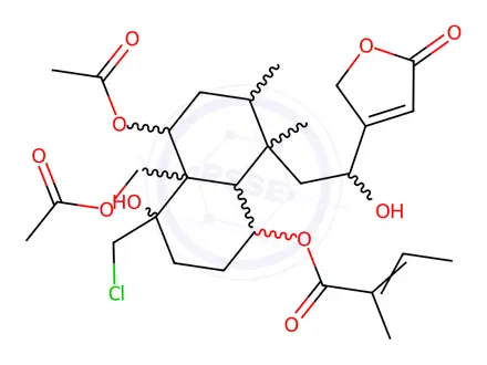 Chemical structure of Ajugamarin Impurity 20 (Ajugamarin Chlorohydrin)