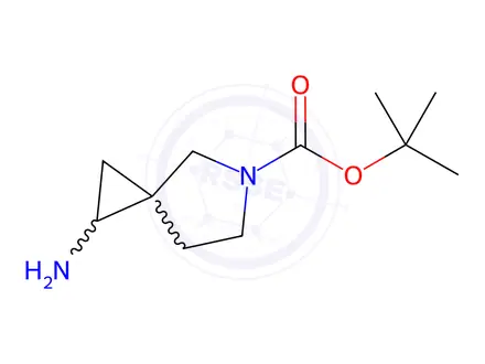 Chemical structure of tert-Butyl 1-amino-5-azaspiro[2.4]heptane-5-carboxylate