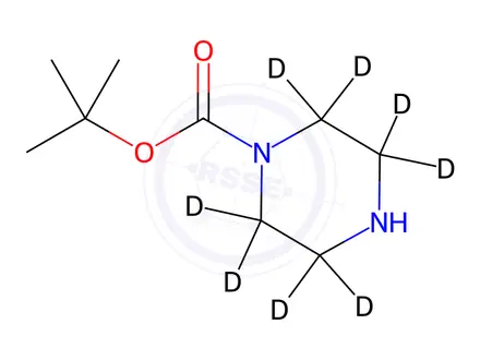 Chemical structure of N-Boc-piperazine-d8