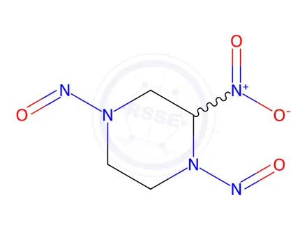 Chemical structure of Piperazine, 2-nitro-1,4-dinitroso-(9CI)