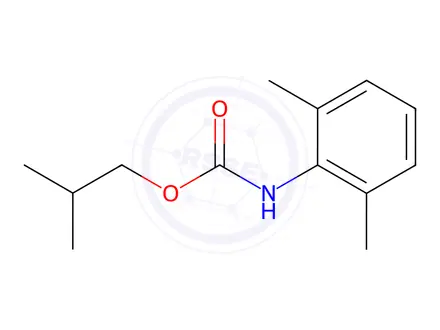Chemical structure of isobutyl (2,6-dimethylphenyl)carbamate